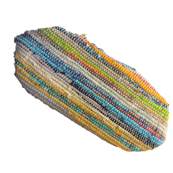 Bohemian Multicolour Woven Tote Beach Festival Shoulder Bag - Picture 10 of 15